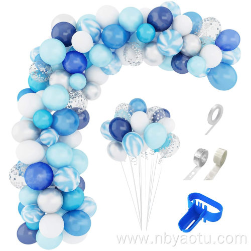 Birthday wedding party various of types blue balloon